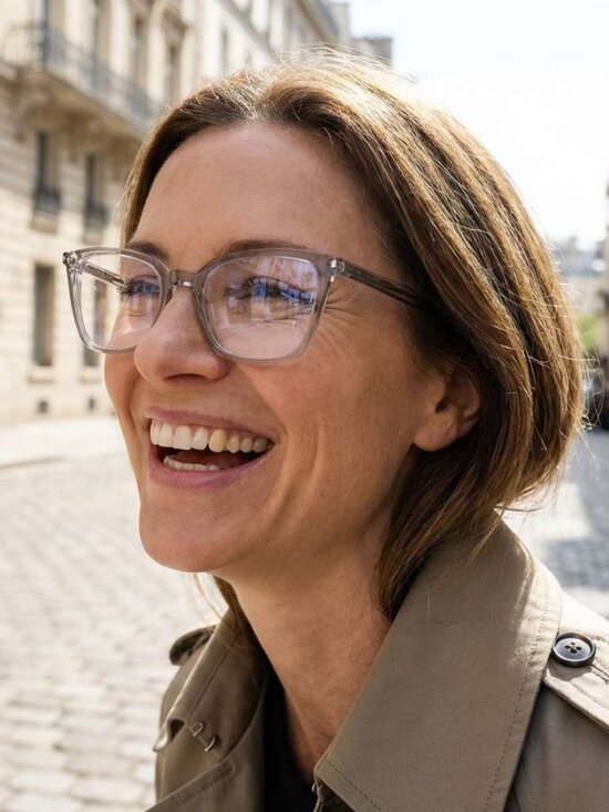 Saint Laurent SL669 001 Cat Eye Eyeglasses – Shiny Beige 54mm main image 4